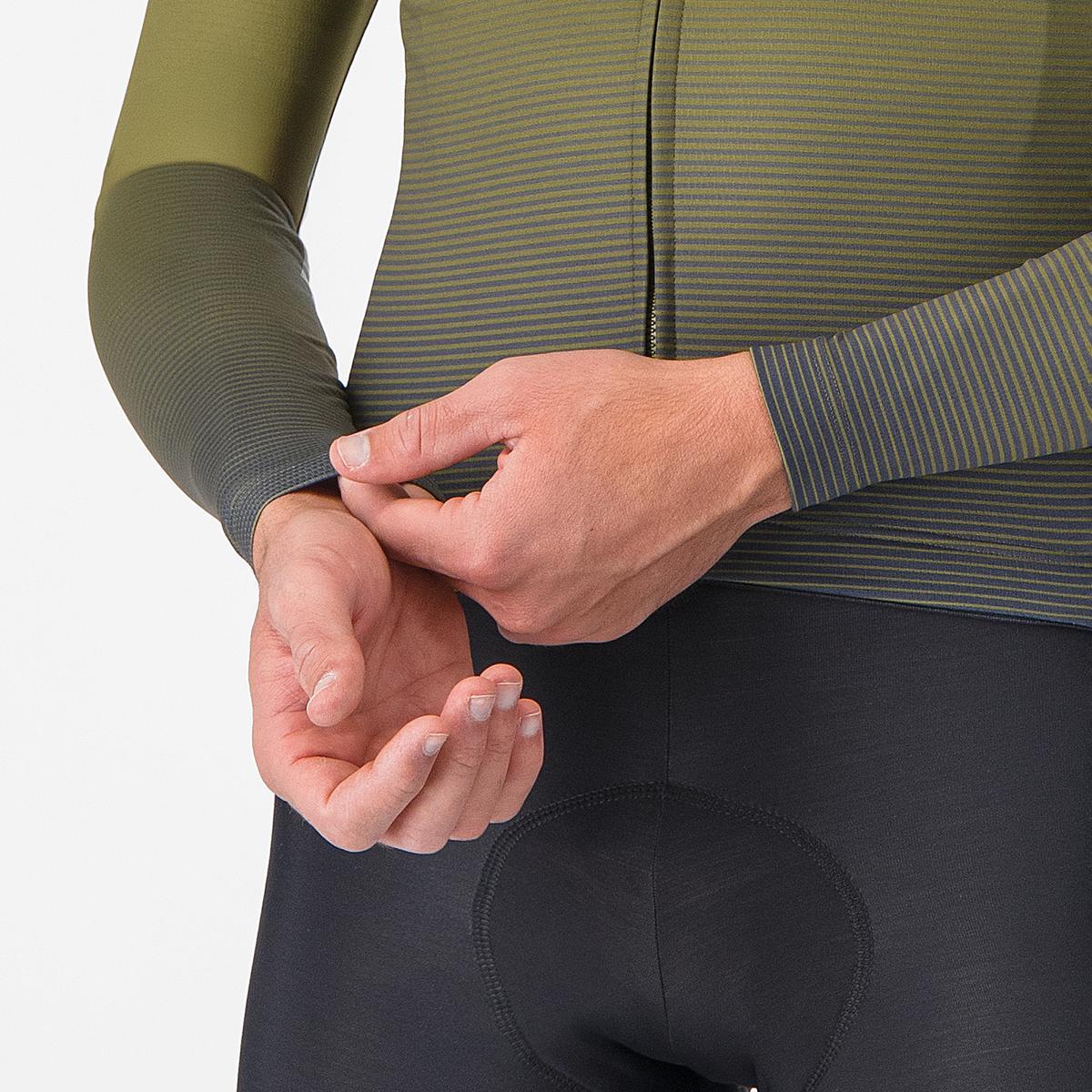Trikot CASTELLLI APICE THERMAL Langarm Blau/Mango Mojito