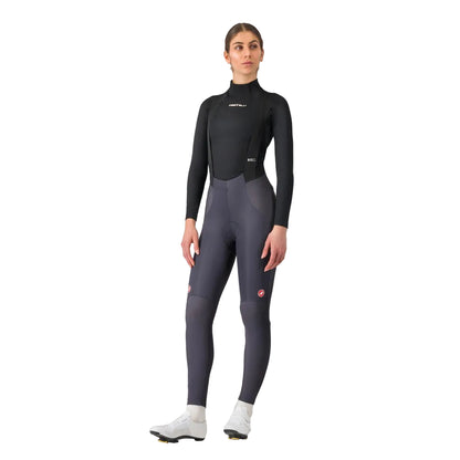 Damen-Unterhemd CASTELLI FLANDERS 2 Langarm Schwarz