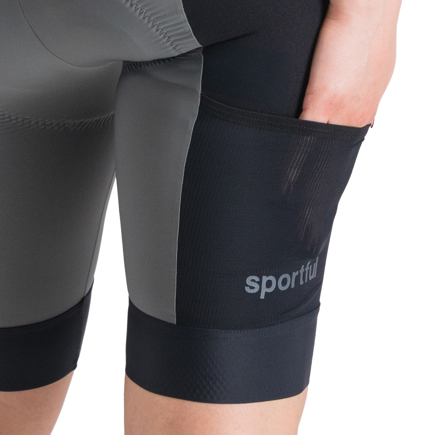 SPORTFUL SUPERGIARA 2 Damen Kurz Trägerhose Grau/Schwarz