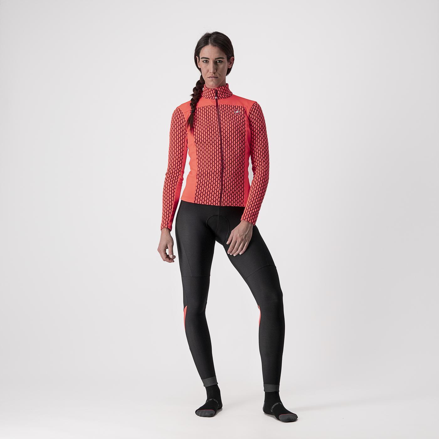 Trikot CASTELLI SFIDA 2 Langarm Women Rosa/Bordeaux