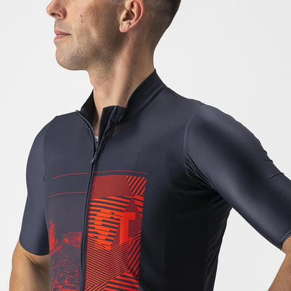 Trikot CASTELLI 13 SCREEN Kurzarm Blau/Rot