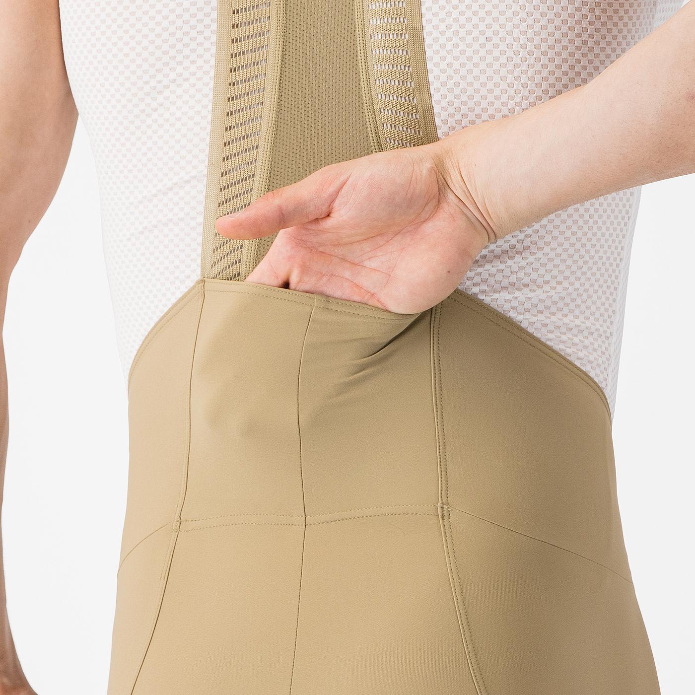 CASTELLI ESPRESSO 2 Kurze Trägerhose Beige Elmwood