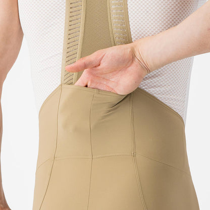 Kurze Trägerhose CASTELLI ESPRESSO 2 Beige Elmwood
