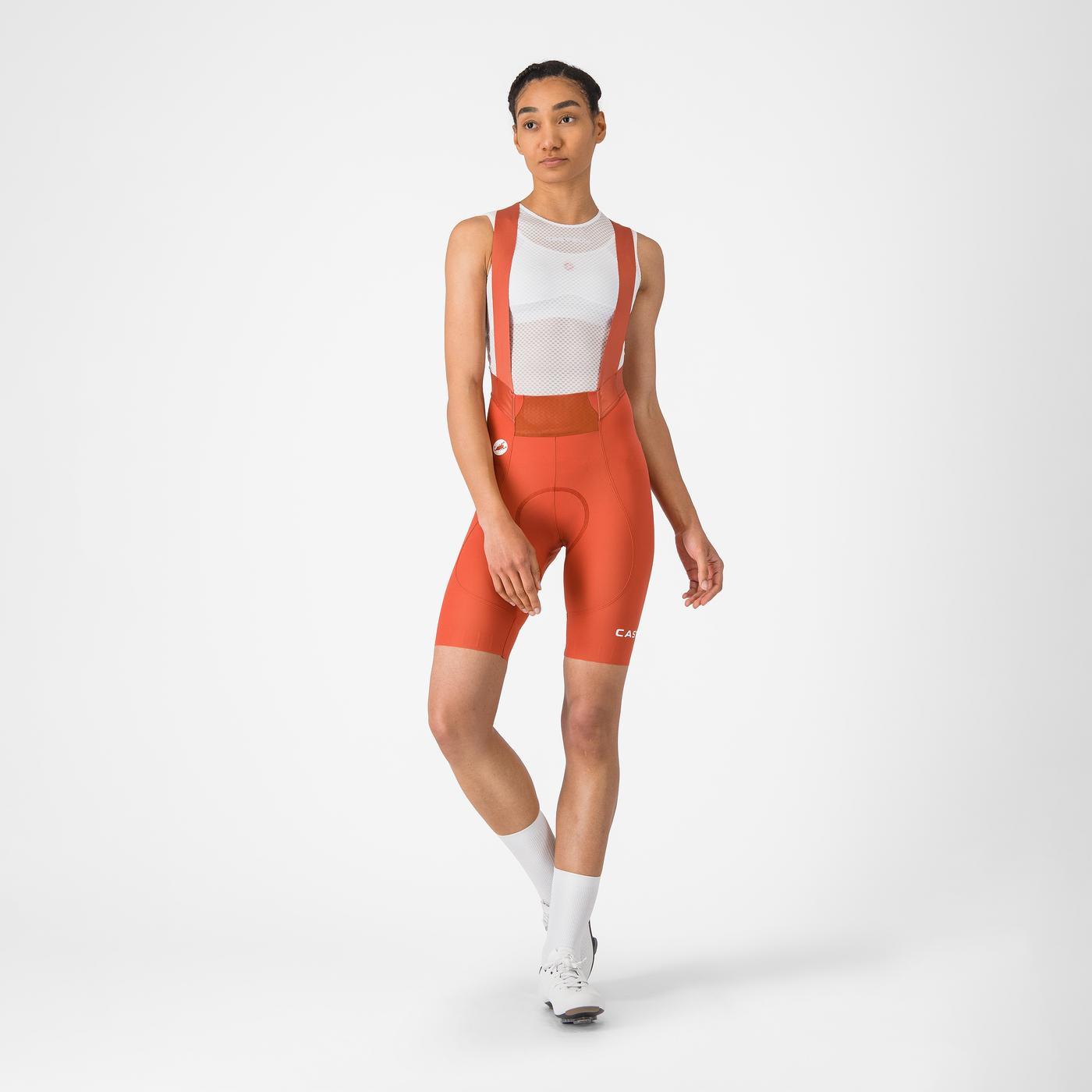 CASTELLI ESPRESSO 2 W DT Frau Paprika Kurze Trägerhose