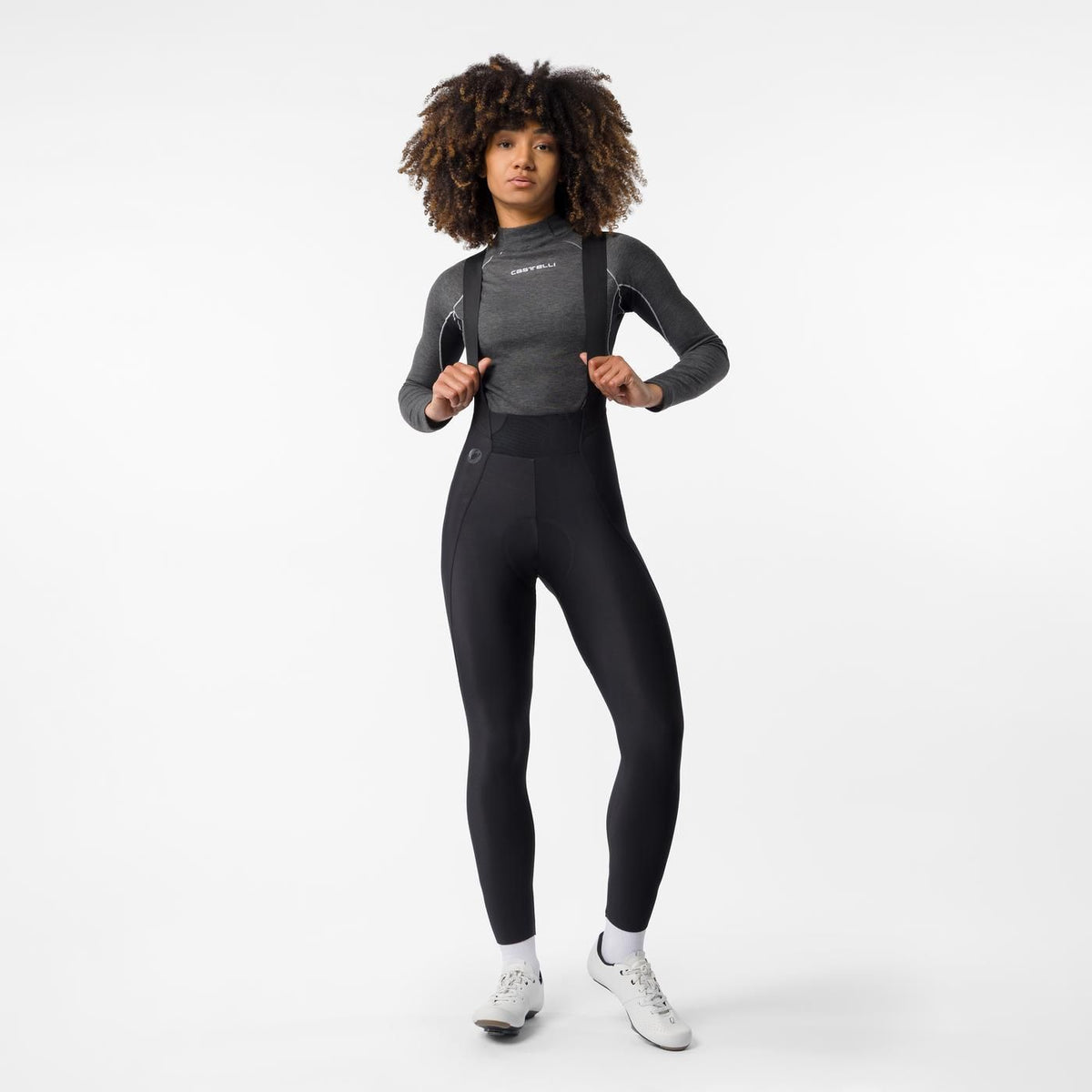 Lange Trägerhose CASTELLI ESPRESSO 2 DT Damen Schwarz