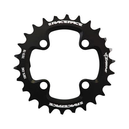 RACE FACE TURBINE inneres Kettenblatt, 11-fach, 4-Loch, 64 mm — Ansicht des Kettenblatts vor weißem Hintergrund