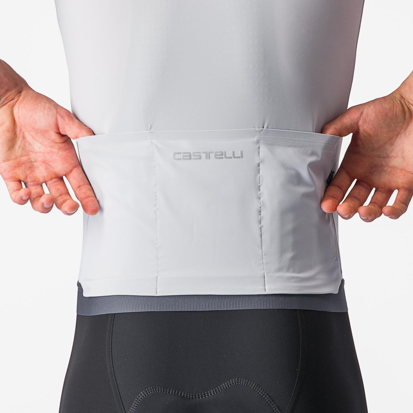 CASTELLI PREMIO Trikot Kurzarm Weiß/Grau