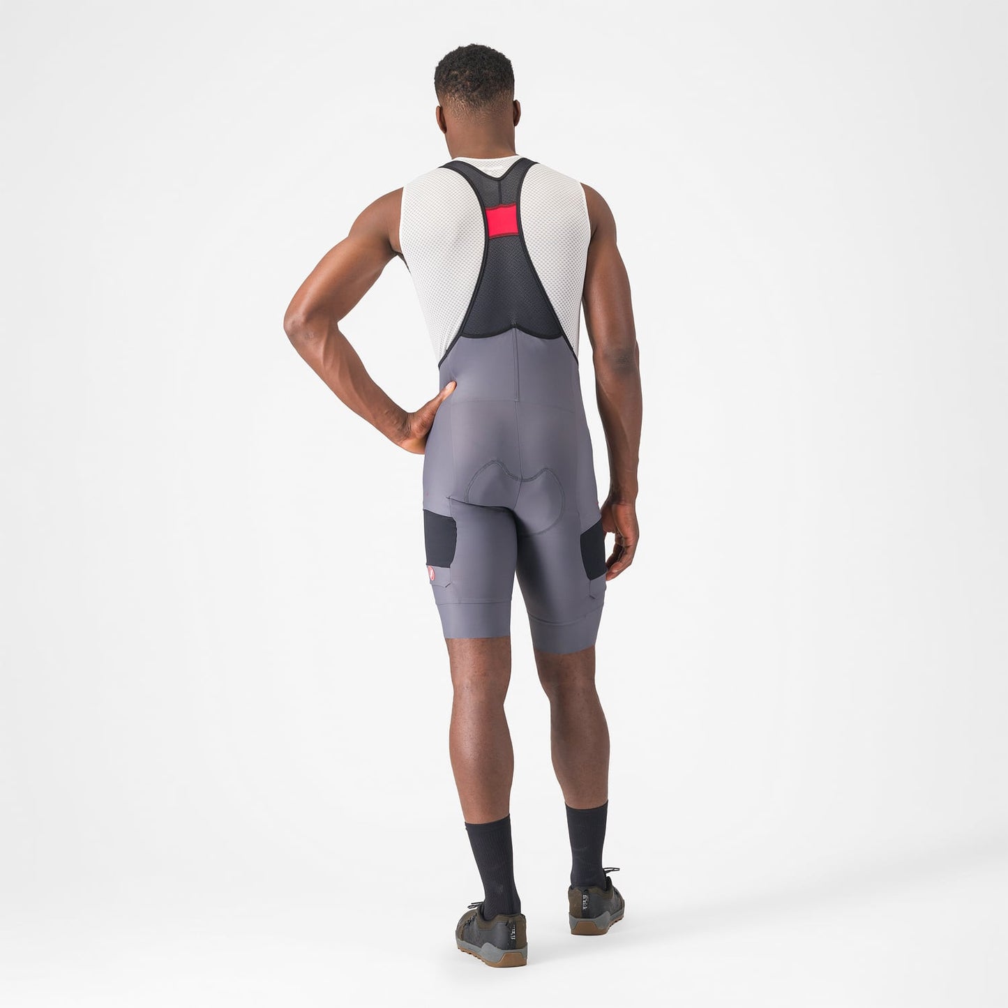 CASTELLI UNLIMITED CARGO Kurze Trägerhose Grau/Schwarz