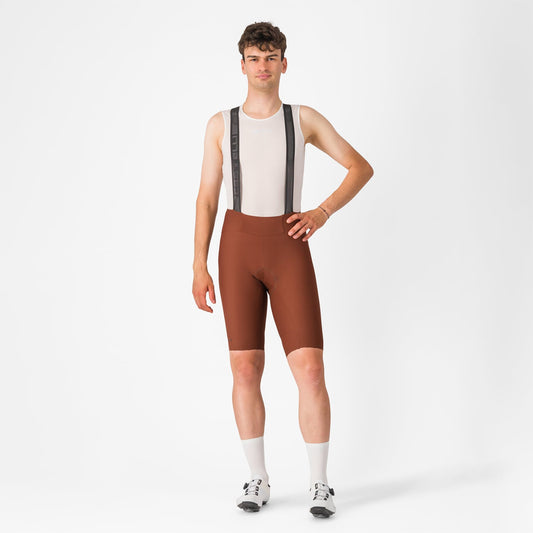 Kurze Trägerhose CASTELLI ESPRESSO Mocha