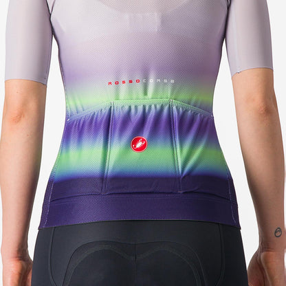 Trikot CASTELLI CLIMBER'S 4.0 W Damen Kurzarm Violett/Grün