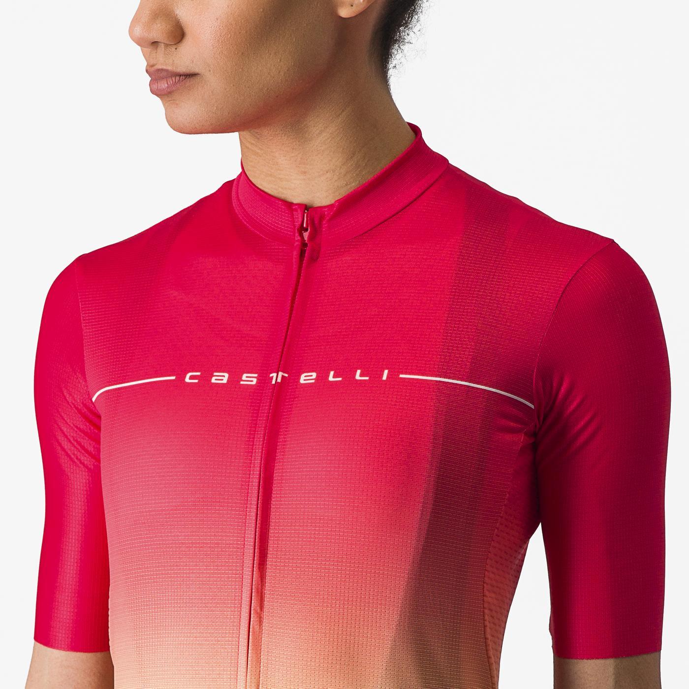 CASTELLI SALITA Damen Trikot Kurzarm Rosa/Orange