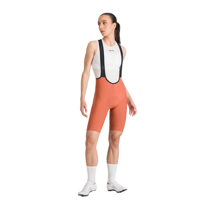 Kurze Radhose mit Trägern SPORTFUL PULSE Damen Orange