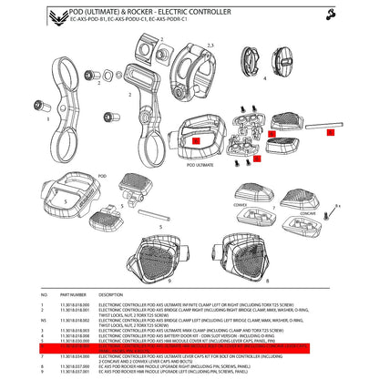 Tasten-/Abdeckungsset für den SRAM POD ULTIMATE AXS-Controller