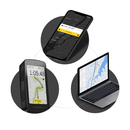 HAMMERHEAD KAROO 3 GPS-Fahrradcomputer — Synchronisierung von GPS-Gerät, Smartphone und Computer