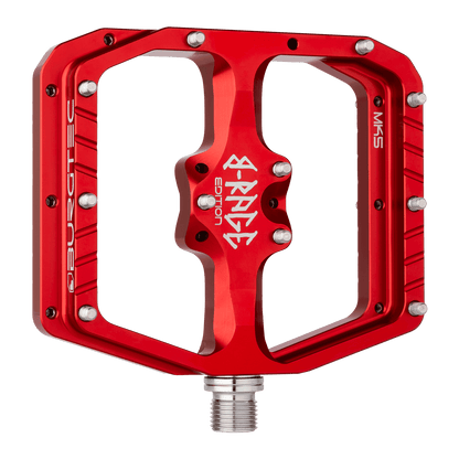 Plattformpedale BURGTEC PENTHOUSE FLAT MK5 B-RAGE EDITION Rot