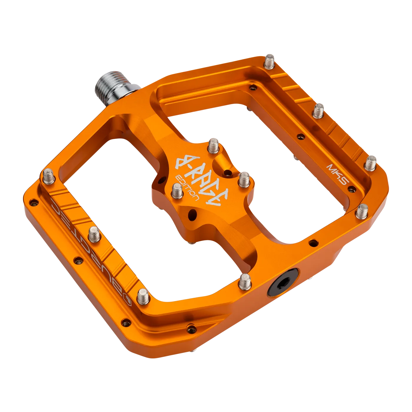 Pedale flach BURGTEC PENTHOUSE FLAT MK5 B-RAGE EDITION Orange