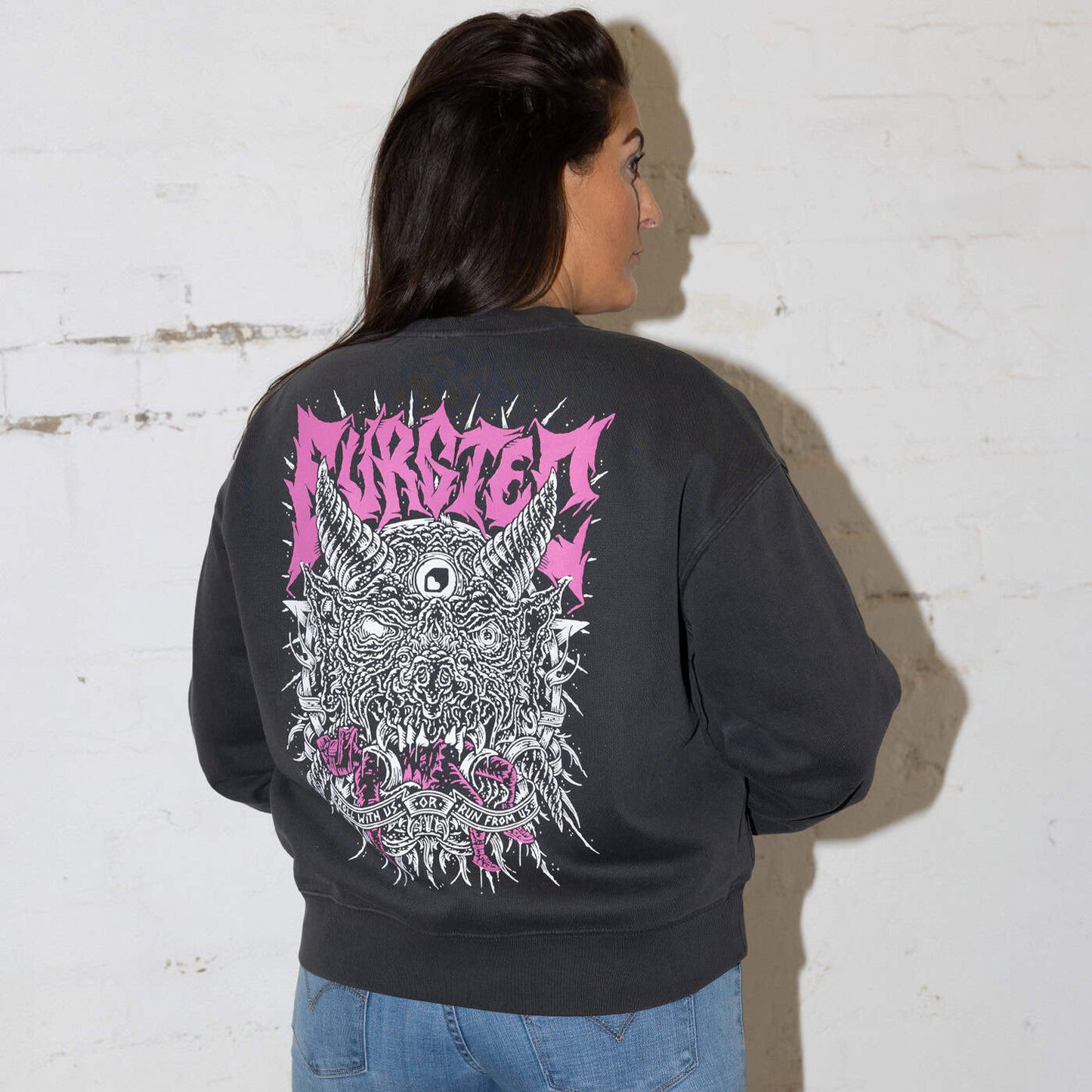 Sweatshirt BURGTEC WOMEN'S ROLL WITH US FADED