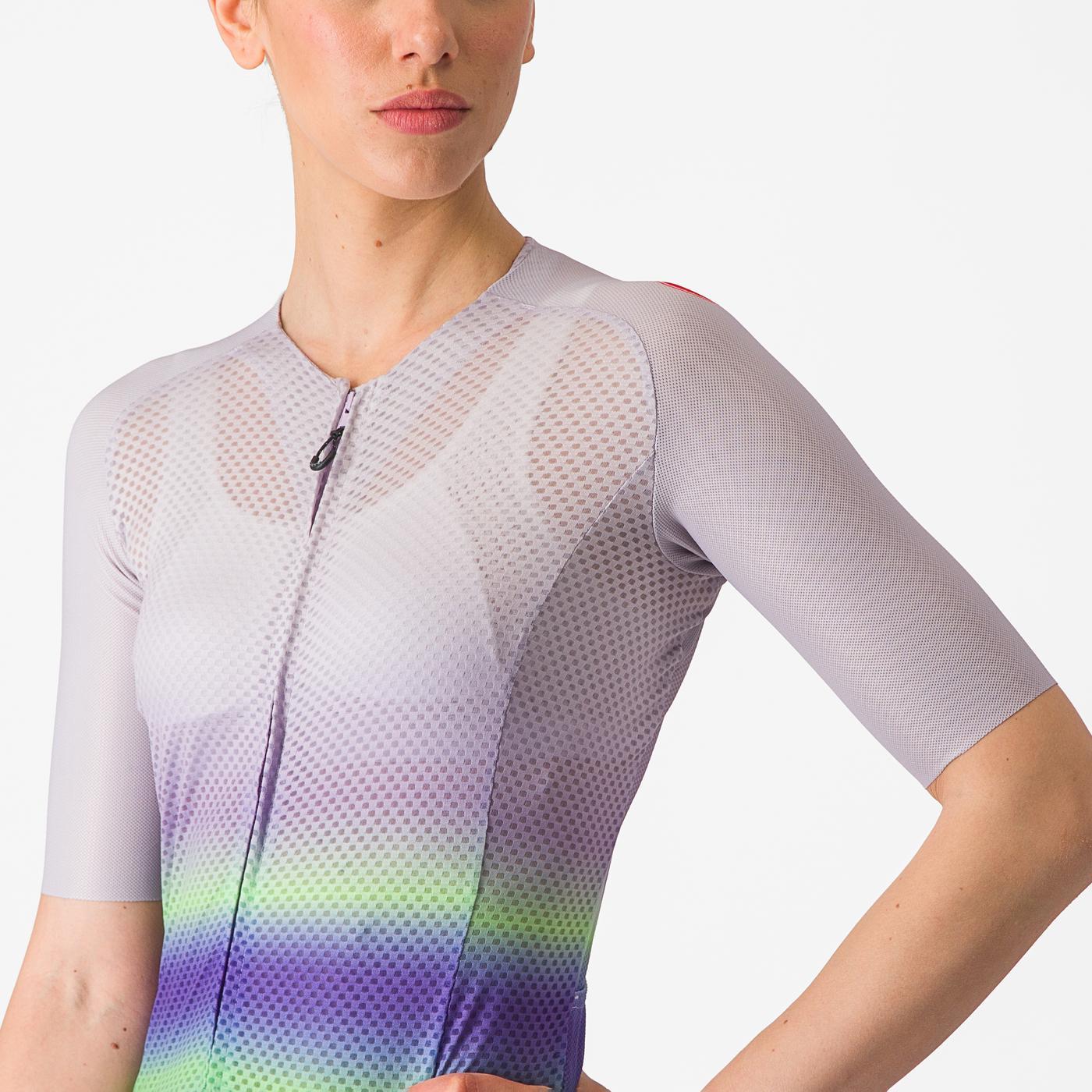 Trikot CASTELLI CLIMBER'S 4.0 W Damen Kurzarm violett/grün