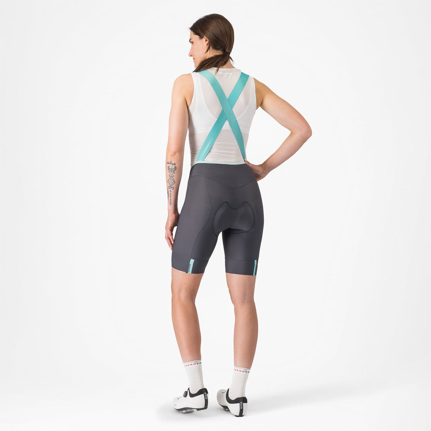 CASTELLI PRIMA 2 DT Damen Kurz Trägerhose Dunkelgrau