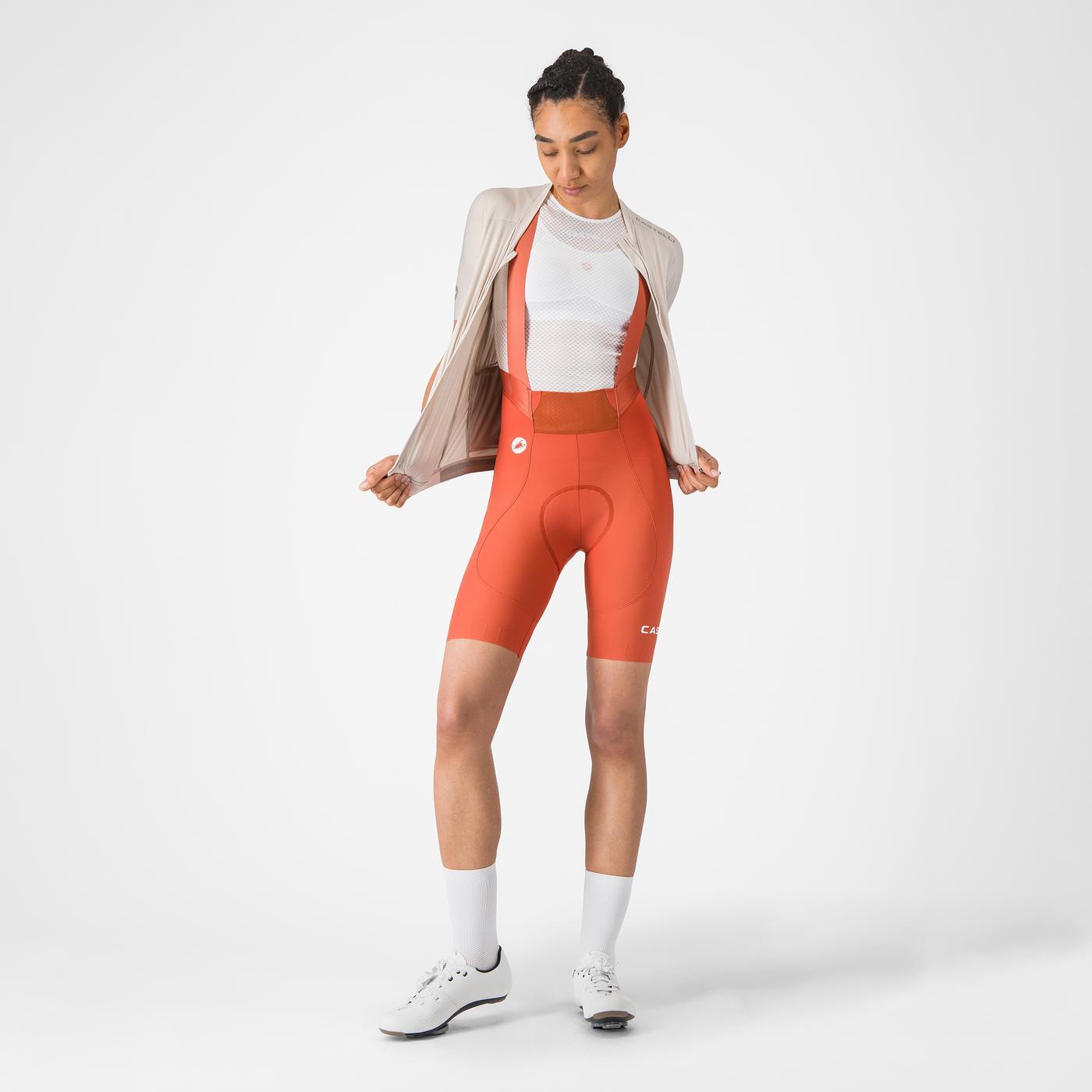 CASTELLI ESPRESSO 2 W DT Frau Paprika Kurze Trägerhose