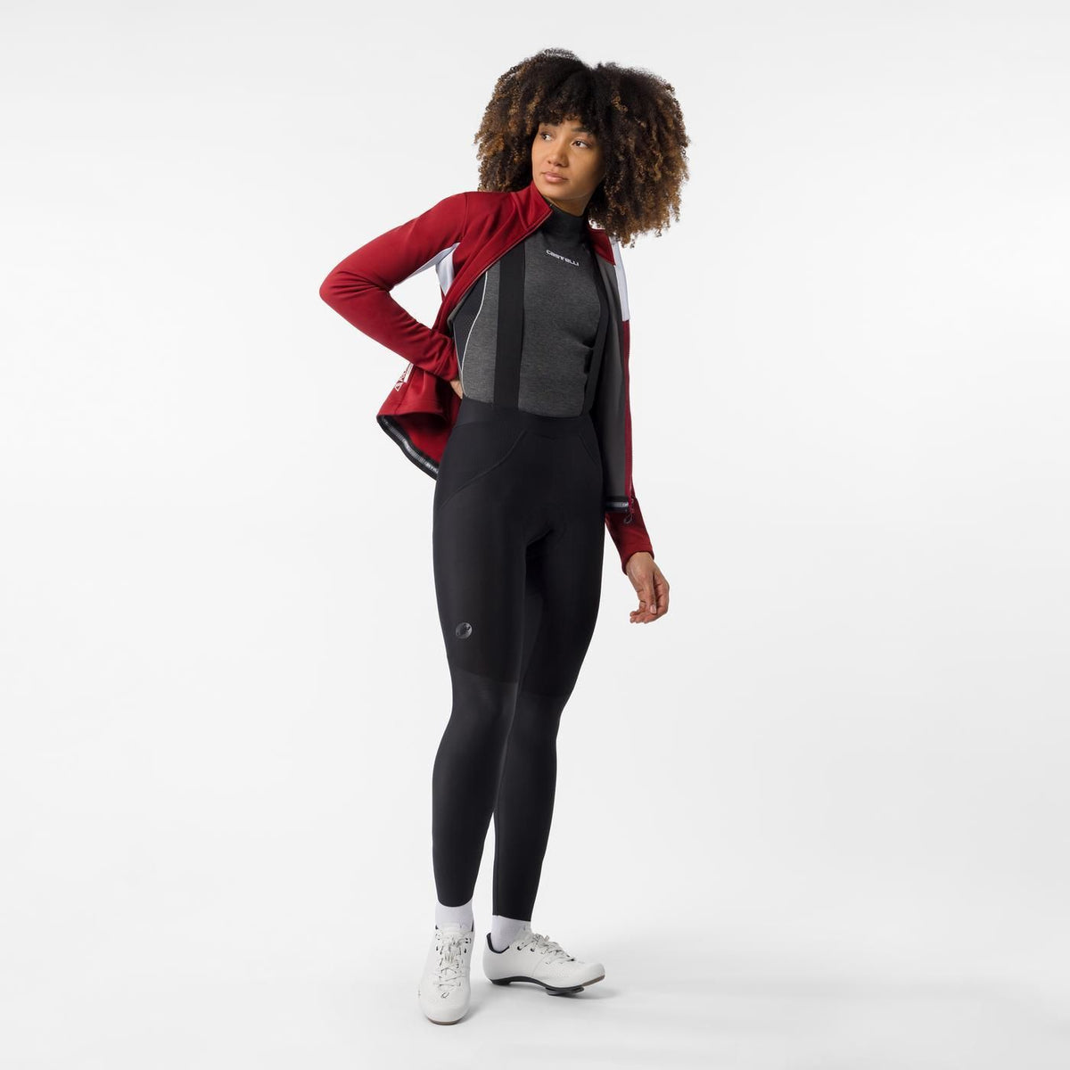 Lange Trägerhose CASTELLI COMPETIZIONE DT Damen Schwarz