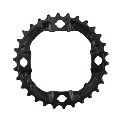 Mittleres/äußeres Kettenblatt SHIMANO ALIVIO M4000 9-fach, 4-Loch, 96 mm — Kettenblatt auf weißem Hintergrund