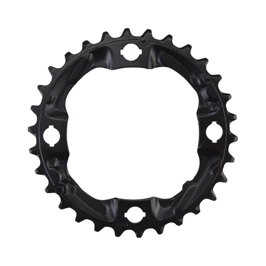 Mittleres/äußeres Kettenblatt SHIMANO ALIVIO M4000 9-fach, 4-Loch, 96 mm — Kettenblatt auf weißem Hintergrund