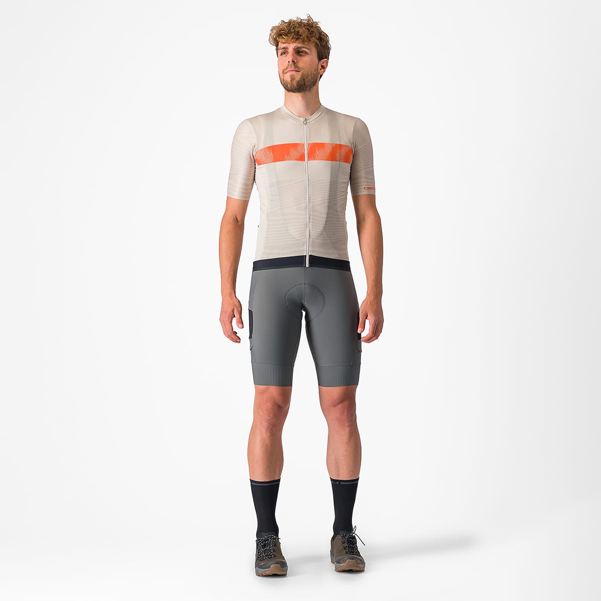 CASTELLI UNLIMITED ENDURANCE Trikot Kurzarm Grau/Orange