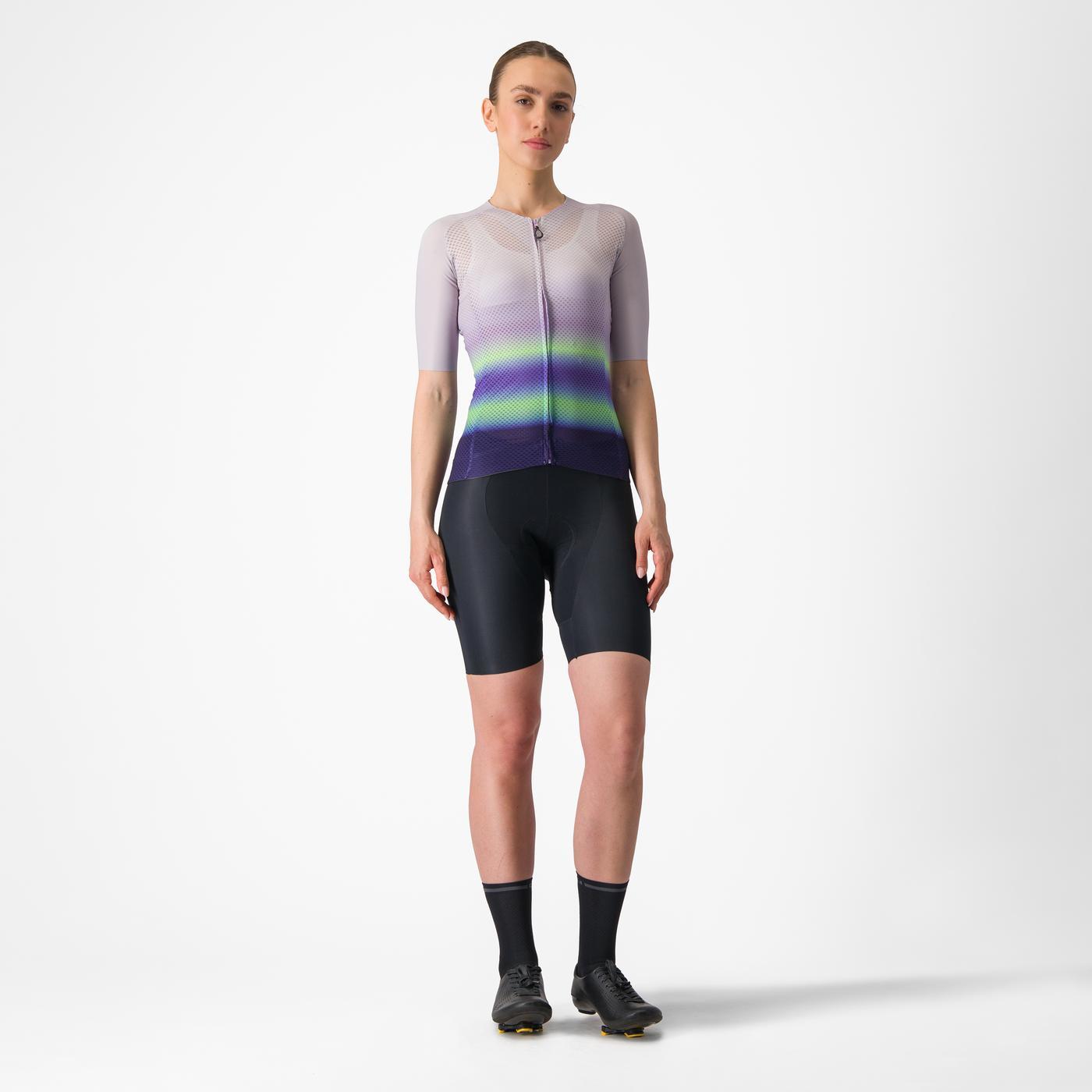 Trikot CASTELLI CLIMBER'S 4.0 W Damen Kurzarm violett/grün