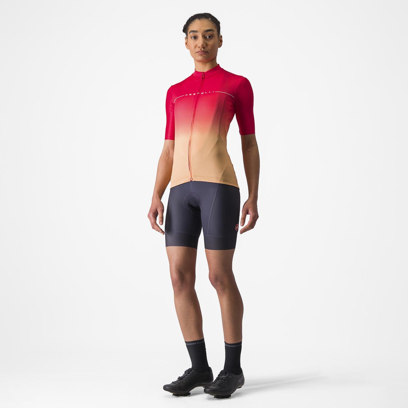 CASTELLI SALITA Damen Trikot Kurzarm Rosa/Orange