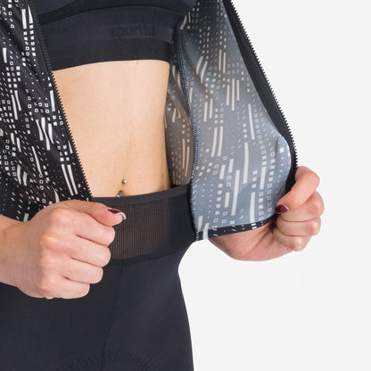 Einteiler SPORTFUL G-SUIT Kurzarm Damen Schwarz/Weiß