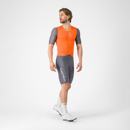 Einteiler CASTELLI SATURDAY MORNING Orange/Grau