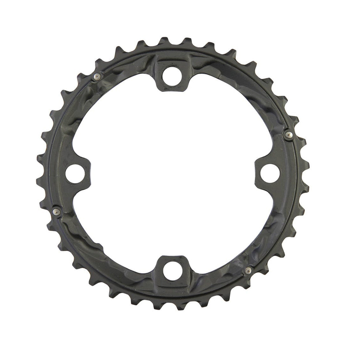 Mittleres Kettenblatt SHIMANO XT T781/T670 10-fach, 4-Loch, 104 mm — Kettenblatt auf weißem Hintergrund