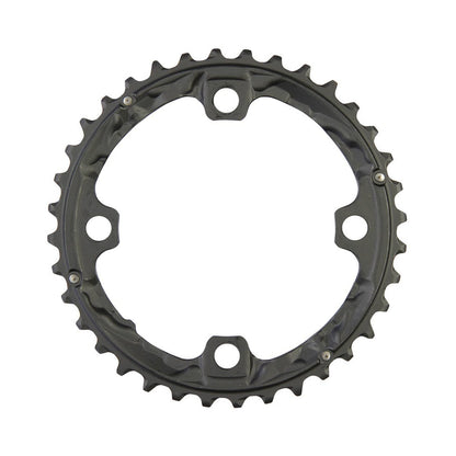 Mittleres Kettenblatt SHIMANO XT T781/T670 10-fach, 4-Loch, 104 mm — Kettenblatt auf weißem Hintergrund