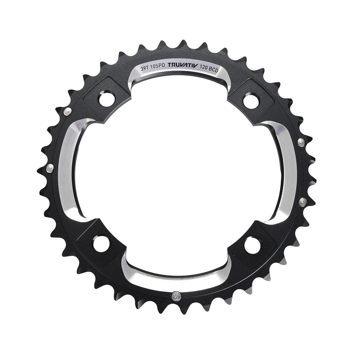 Äußeres Kettenblatt SRAM MTB 120BCD S2 10-fach, 4-Loch, 120 mm — Kettenblatt auf weißem Hintergrund