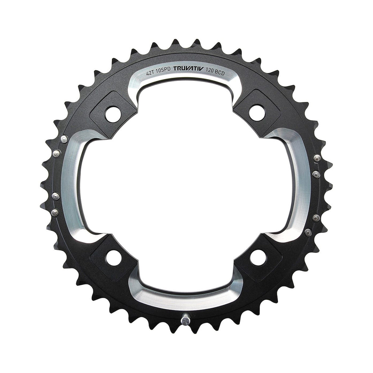 Äußeres Kettenblatt SRAM S2 10-fach, 4-Loch, 120 mm — Kettenblatt auf weißem Hintergrund