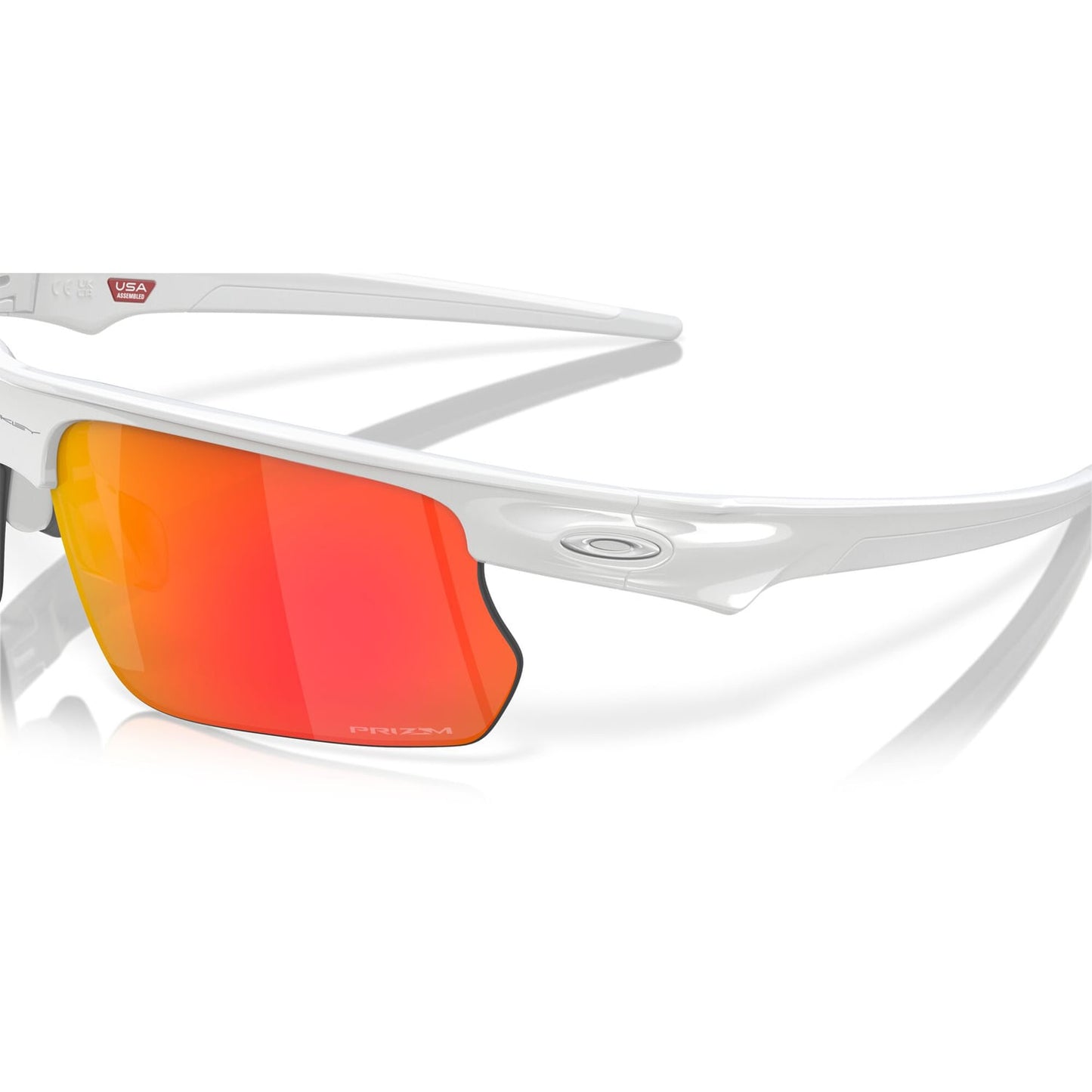 OAKLEY BISPHAERA Brille Weiß Prizm Ruby -0OO9400-0368