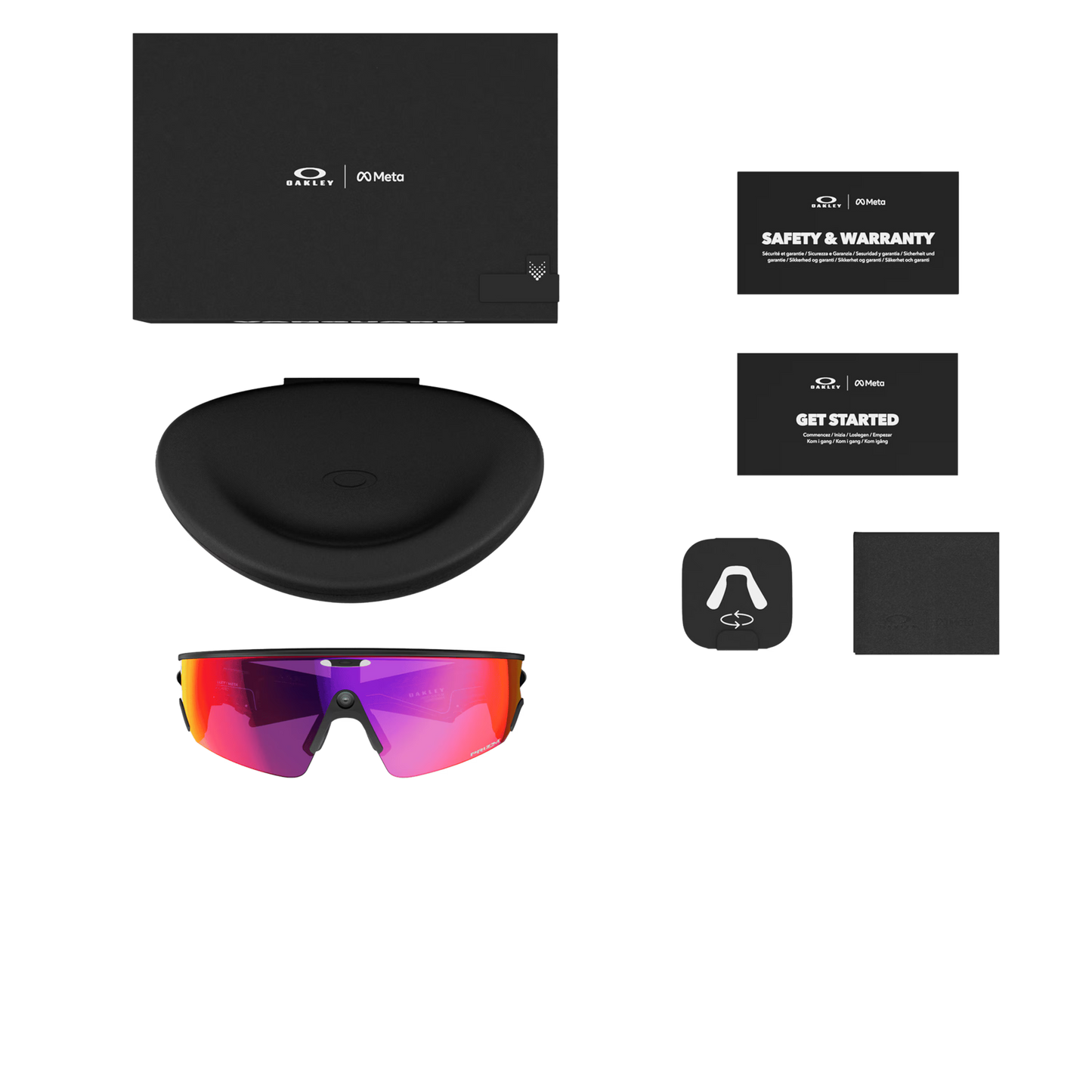 Brille OAKLEY VANGUARD META Schwarz Glas Prizm Road