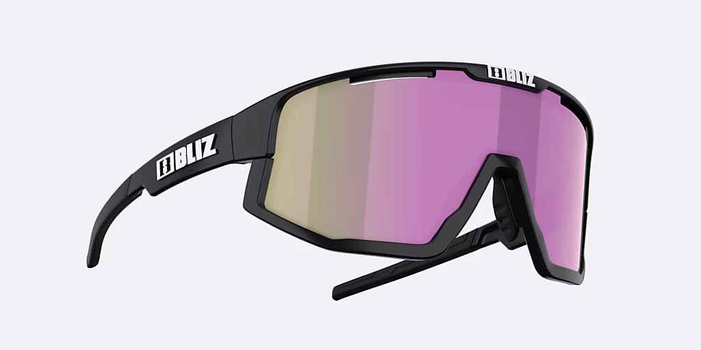 Brille BLIZ FUSION SMALL Schwarz Matt Glas Brow w Rose Multi