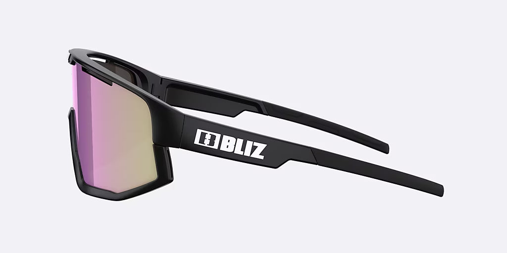 Brille BLIZ FUSION SMALL Schwarz Matt Glas Brow w Rose Multi