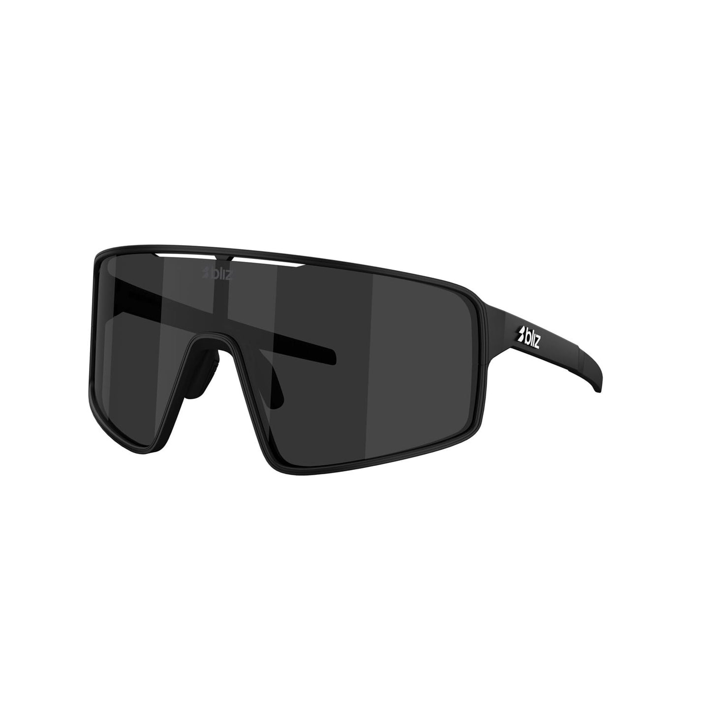 BLIZ P001 Brille Schwarz Matt Graues Display