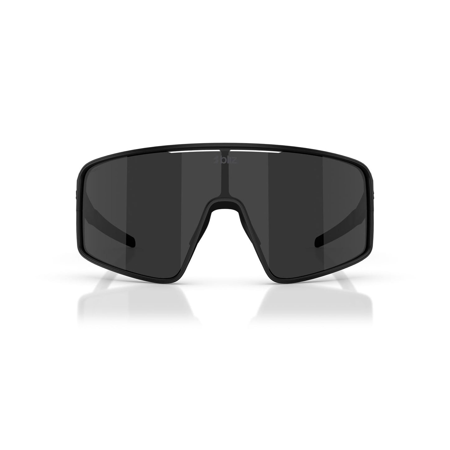 BLIZ P001 Brille Schwarz Matt Graues Display