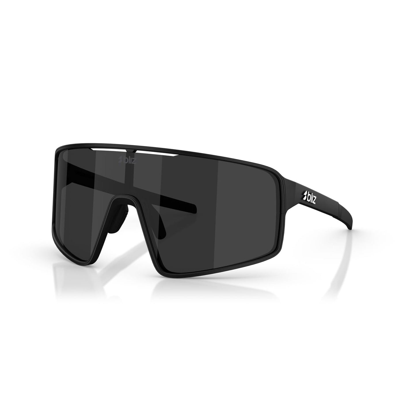 BLIZ P001 Brille Schwarz Matt Graues Display