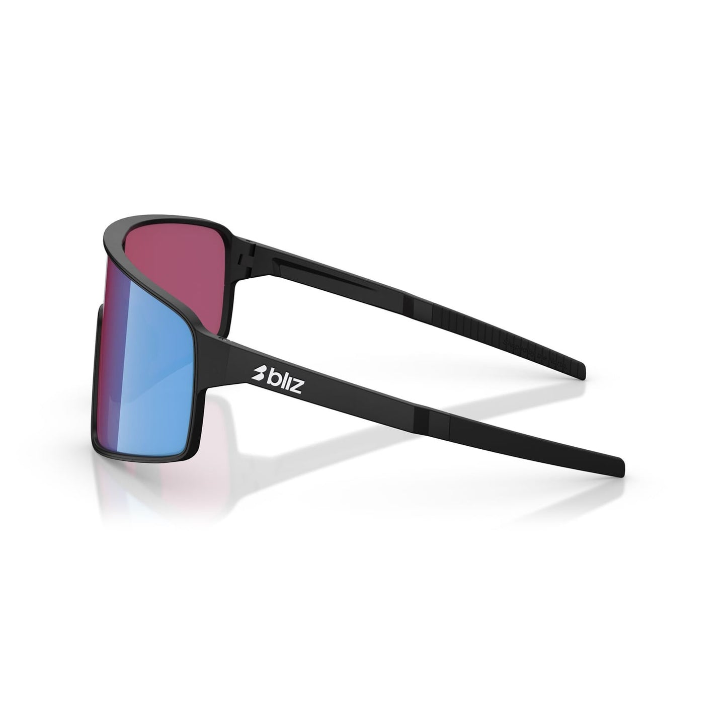 Brille BLIZ P001 Schwarz Mattschirm Rosa Violett Blau Spiegel