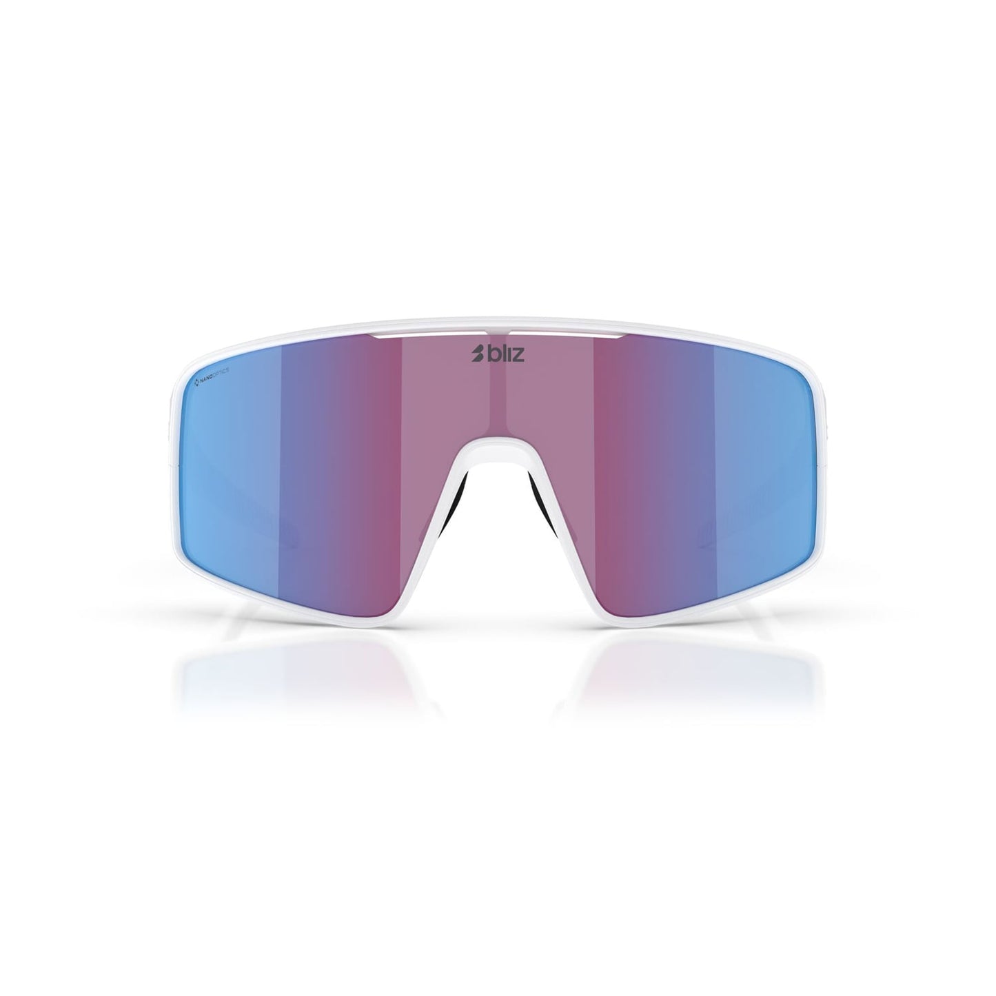 Brille BLIZ P001 Weiß Bildschirm Rosa Violett Blau Spiegel