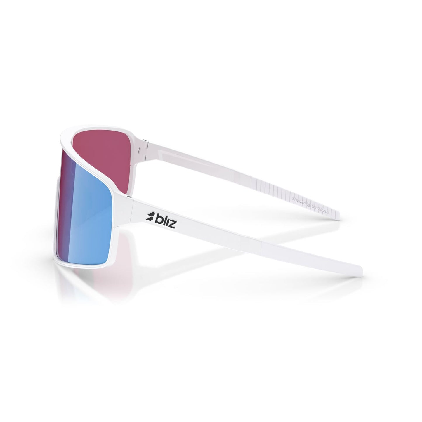 Brille BLIZ P001 Weiß Bildschirm Rosa Violett Blau Spiegel