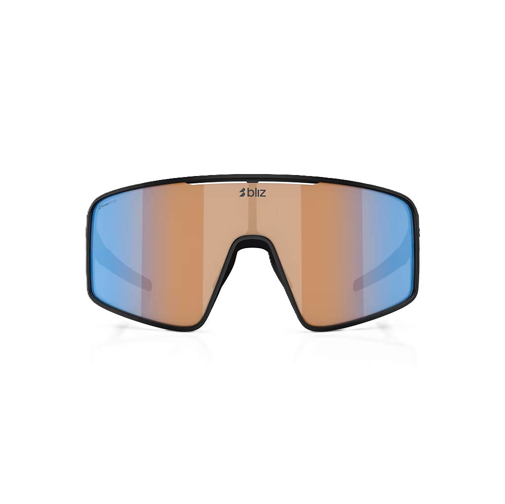 Brille BLIZ P001S Schwarz Matt Glas Nano Optics Nordic Ligh Coral - Orange w Blau Multi