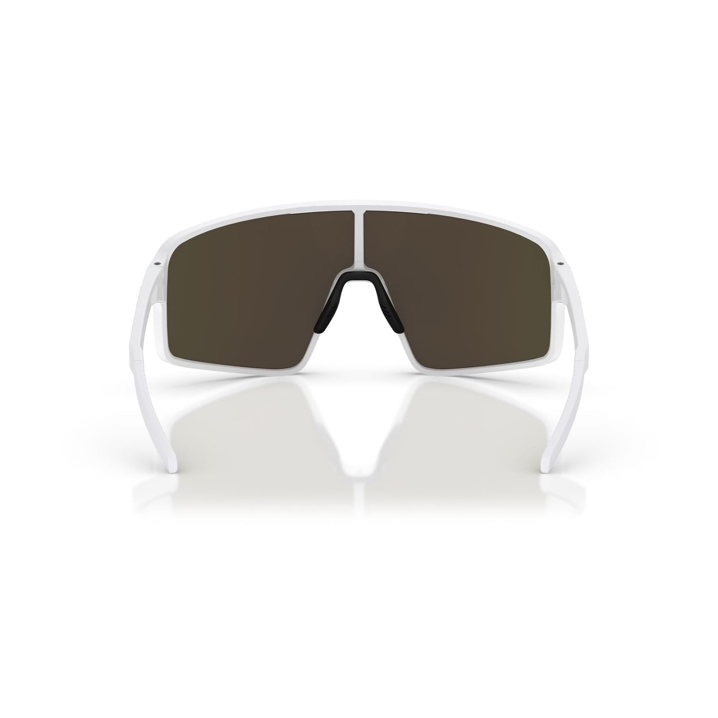 BLIZ P001 Brille Weiß Matt Schirm Braun Rot Spiegel