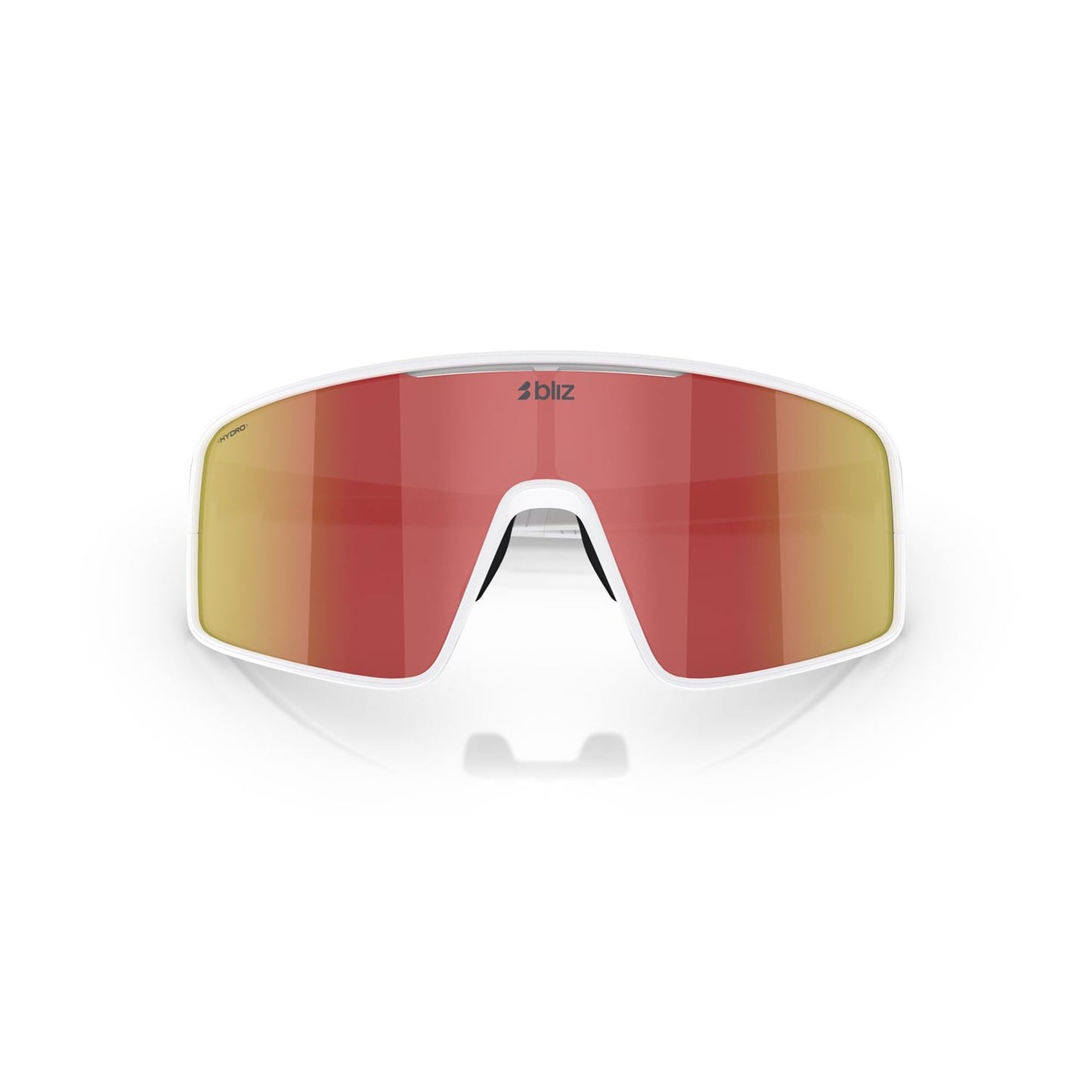 BLIZ P001 Brille Weiß Matt Schirm Braun Rot Spiegel