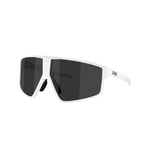 BLIZ P002 S Brille Weiß Matt Rauchgrauer Schirm